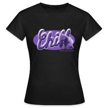 chill with g-glue - Frauen T-Shirt - Schwarz - Vorne - AI Model Female 172 dark (172cm)