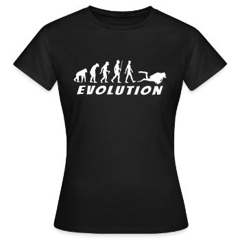 Evolution White Diver - Women's T-Shirt - black - Front - AI Model Female 172 dark (172cm)