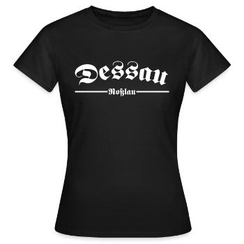Dessau Anhalt - Frauen T-Shirt - Schwarz - Vorne - AI Model Female 172 dark (172cm)