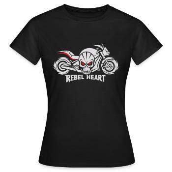 REBEL HEART - Women's T-Shirt - black - Front - AI Model Female 172 dark (172cm)