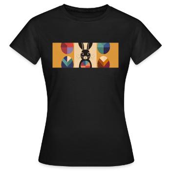 Lapin de Pâques n°06 - T-shirt Femme - noir - Devant - AI Model Female 172 dark (172cm)