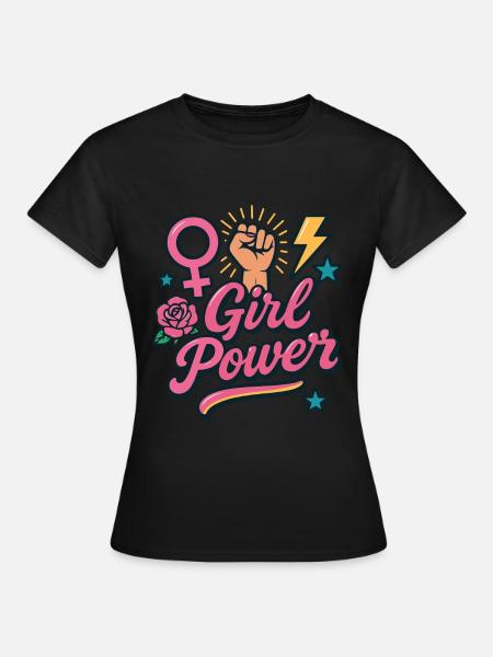 Girl Power Féminisme Design - T-shirt Femme - noir