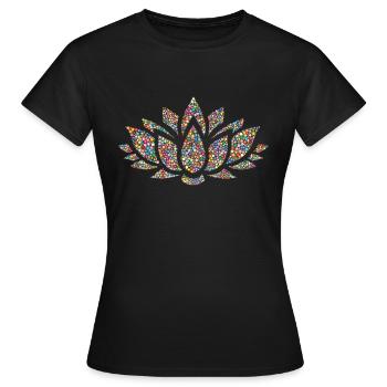 Blüte - Frauen T-Shirt - Schwarz - Vorne - AI Model Female 172 dark (172cm)