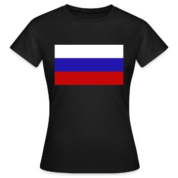 Russia - Women's T-Shirt - black - Front - AI Model Female 172 dark (172cm)