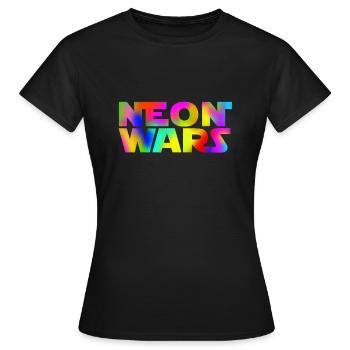 guerres au néon - T-shirt Femme - noir - Devant - AI Model Female 172 dark (172cm)