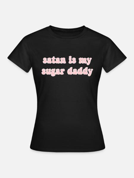 satan sugar daddy - Frauen T-Shirt - Schwarz