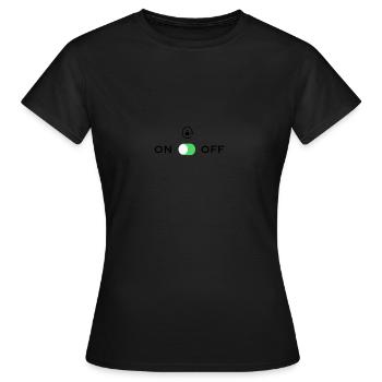 ON / OFF Apple - T-shirt Femme - noir - Devant - AI Model Female 172 dark (172cm)