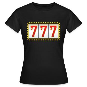 777 Casino Slotmachine Casino Casino casino en ligne - T-shirt Femme - noir - Devant - AI Model Female 172 dark (172cm)