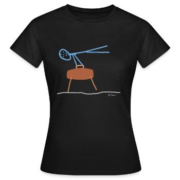 Turner Stick Figure Bock, Faire de l’activité sportive - T-shirt Femme - noir - Devant - AI Model Female 172 dark (172cm)