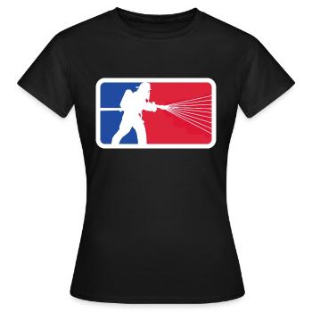 ARTISANAT pompier - T-shirt Femme - noir - Devant - AI Model Female 172 dark (172cm)