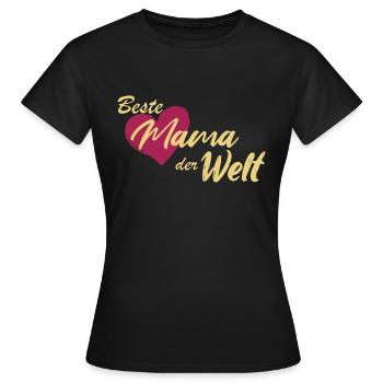 Beste Mama der Welt - Frauen T-Shirt - Schwarz - Vorne - AI Model Female 172 dark (172cm)