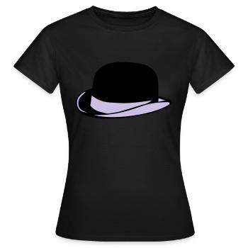 chapeau melon 2 - T-shirt Femme - noir - Devant - AI Model Female 172 dark (172cm)