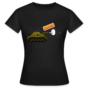 Tank boom - Women's T-Shirt - black - Front - AI Model Female 172 dark (172cm)