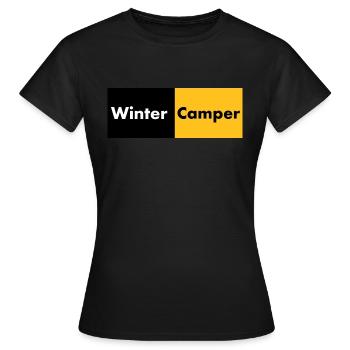 Winter Camper - Frauen T-Shirt - Schwarz - Vorne - AI Model Female 172 dark (172cm)