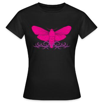 Papillon butterfly - T-shirt Femme - noir - Devant - AI Model Female 172 dark (172cm)