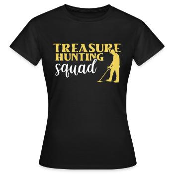 Chasseur de trésors Chasse au trésor Détecteur de métaux - T-shirt Femme - noir - Devant - AI Model Female 172 dark (172cm)