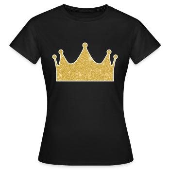 Goldene Krone - Frauen T-Shirt - Schwarz - Vorne - AI Model Female 172 dark (172cm)