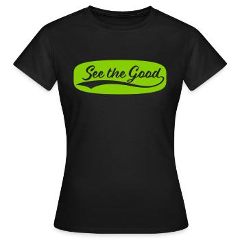 voir la bonne citation - T-shirt Femme - noir - Devant - AI Model Female 172 dark (172cm)