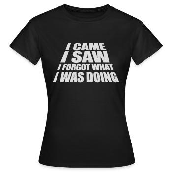 Je suis venu voir oublier - T-shirt Femme - noir - Devant - AI Model Female 172 dark (172cm)