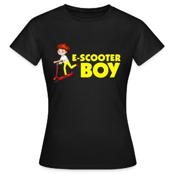 E-Scooter Roller Scooter - T-shirt Femme - noir - Devant - AI Model Female 172 dark (172cm)