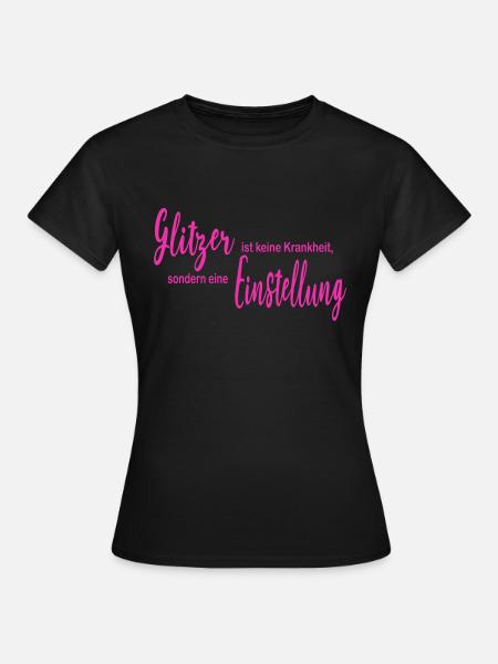 Glitzer - Frauen T-Shirt - Schwarz