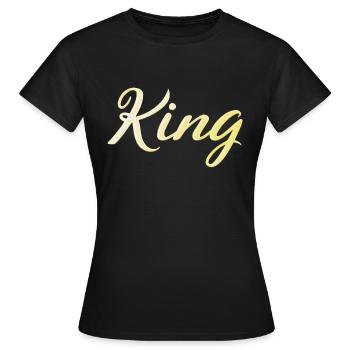 King - Women's T-Shirt - black - Front - AI Model Female 172 dark (172cm)