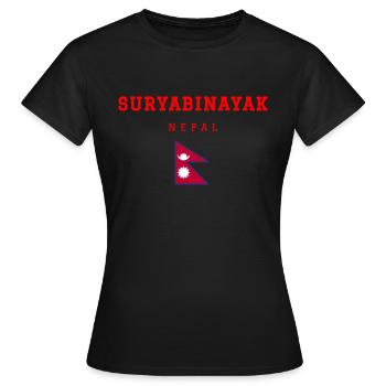 Suryabinayak Nepal - Frauen T-Shirt - Schwarz - Vorne - AI Model Female 172 dark (172cm)
