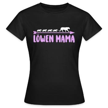Mutter Löwen Mama - Frauen T-Shirt - Schwarz - Vorne - AI Model Female 172 dark (172cm)