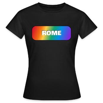 Rome Italie Gay Pride - T-shirt Femme - noir - Devant - AI Model Female 172 dark (172cm)