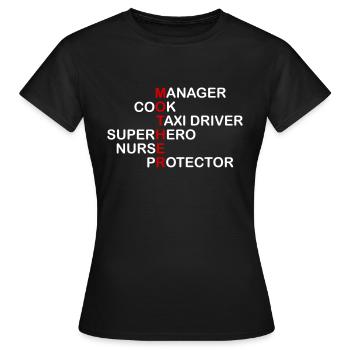 Jobs einer Mutter - Frauen T-Shirt - Schwarz - Vorne - AI Model Female 172 dark (172cm)