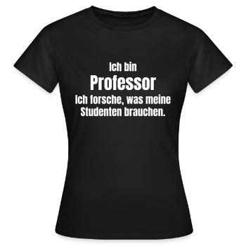 Professor - Frauen T-Shirt - Schwarz - Vorne - AI Model Female 172 dark (172cm)