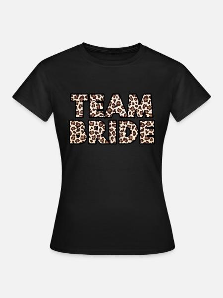 Team Braut Leopard - Frauen T-Shirt - Schwarz