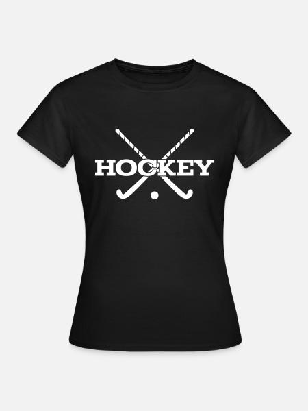 Hockey Emblem Farbwechsel - Dame-T-shirt - sort