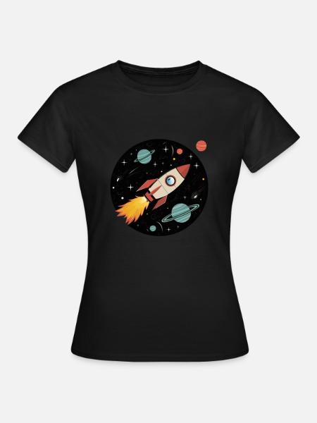Entdecke Das Unendliche Weltraumabenteuer - Frauen T-Shirt - Schwarz