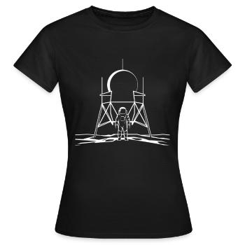 Mondlandung Erlebnis Für Weltraumfans - Frauen T-Shirt - Schwarz - Vorne - AI Model Female 172 dark (172cm)