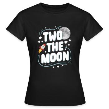 Zweiter Geburtstag Weltraumfeier - Frauen T-Shirt - Schwarz - Vorne - AI Model Female 172 dark (172cm)