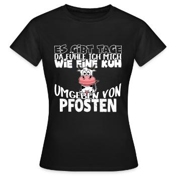 Vache Vaches - T-shirt Femme - noir - Devant - AI Model Female 172 dark (172cm)