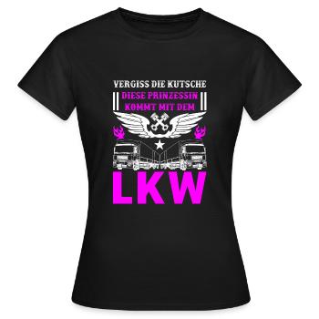 chauffeur routier - T-shirt Femme - noir - Devant - AI Model Female 172 dark (172cm)
