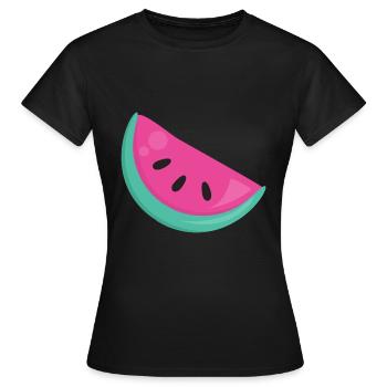 Melon - T-shirt Femme - noir - Devant - AI Model Female 172 dark (172cm)