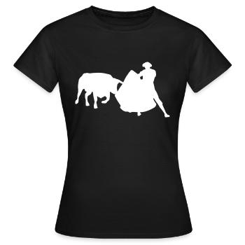 Bull Bullfight Bullfighter Torero Spain - Women's T-Shirt - black - Front - AI Model Female 172 dark (172cm)