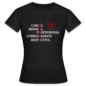 Infirmière Médecin Infirmière Hôpital - T-shirt Femme - noir - Devant - AI Model Female 172 dark (172cm)