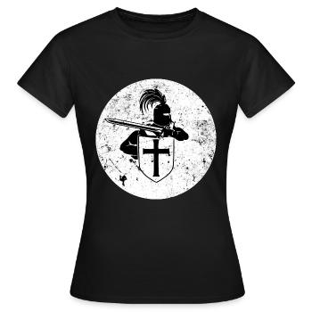chevalier - T-shirt Femme - noir - Devant - AI Model Female 172 dark (172cm)