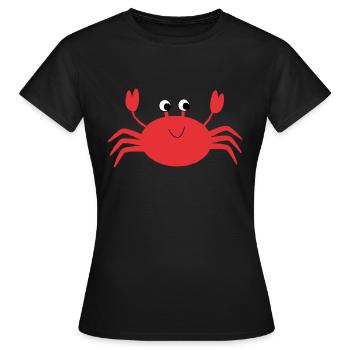 Crabe Rouge - T-shirt Femme - noir - Devant - AI Model Female 172 dark (172cm)