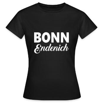 Bonn Endeich - quartier de Bonn sur le Rhin en Rhénanie du Nord-Westphalie - T-shirt Femme - noir - Devant - AI Model Female 172 dark (172cm)