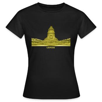 Leipzig Völkerschlacht Denkmal Sachsen - Frauen T-Shirt - Schwarz - Vorne - AI Model Female 172 dark (172cm)