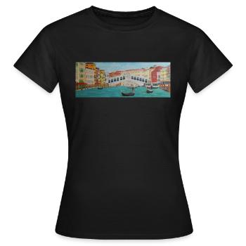 VENISE - T-shirt Femme - noir - Devant - AI Model Female 172 dark (172cm)