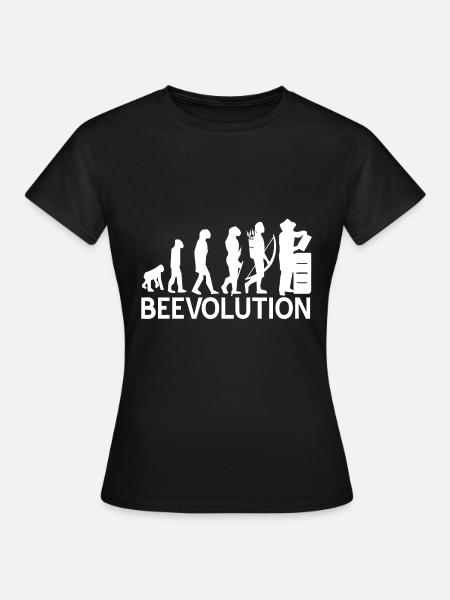 Beevolution honningbier bier evolusjon birøkt - T-skjorte for kvinner - svart