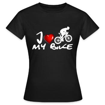 sport - I love my bike - I love my bike - - Women's T-Shirt - black - Front - AI Model Female 172 dark (172cm)