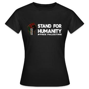 Liberté Poing Palestine libre - T-shirt Femme - noir - Devant - AI Model Female 172 dark (172cm)
