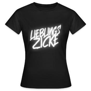 Lieblingszicke Lieblingsdepp Pärchen Partnerlook - Frauen T-Shirt - Schwarz - Vorne - AI Model Female 172 dark (172cm)